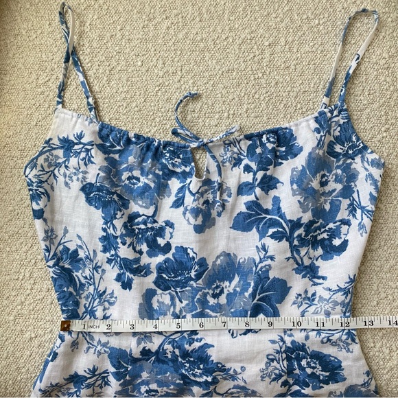 Reformation Violaine Olympia linen print mini dress size 0 - Picture 13 of 16